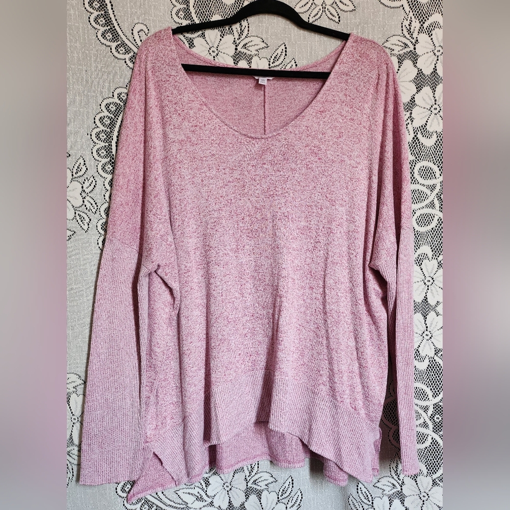 Time and Tru - Pink Long Sleeve Sweater - (XXL)